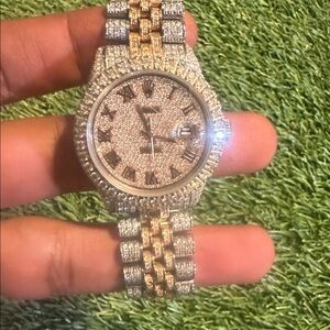 36mm Rolex Datejust Bustdown Natural Diamond Watch